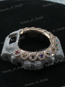 Bisel de reloj hecho a mano con piedras multicolor y caja de esfera redonda, actualización de la serie 6900 - Product Image 2