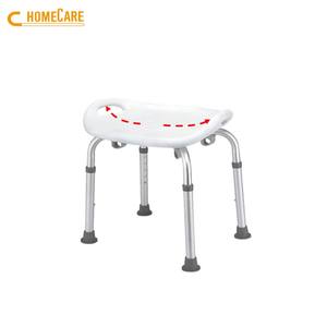 Chaise de douche en aluminium blanc pour désactiver - Product Image 1