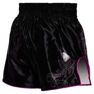 Shorts de sport en satin à séchage rapide pour homme, imprimé dragon rouge et noir, taille élastique, style streetwear - Product Image 6