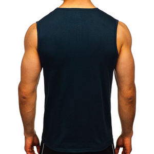 Camiseta sin Mangas para Hombre, Cuello Redondo, Color Sólido, Tejido Transpirable, Informal, 100% Algodón, Secado Rápido, OEM - Product Image 2