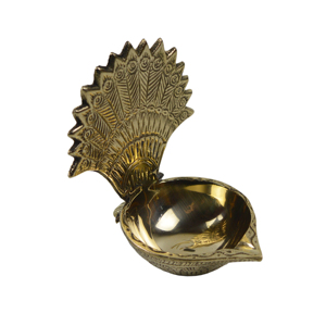 Z.HANDICRAFTS Jyoti Diya en laiton poli, design thème ange en matériau massif indien, pour la décoration festive de Diwali et la décoration intérieure - Product Image 4