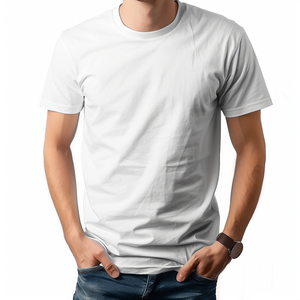 Camiseta Formal de Manga Corta con Cuello Redondo para Hombre BlanqWear, Corte Holgado, 100% Algodón Premium de 200g, Antibacteriana, de Secado Rápido y Ecológica - Product Image 5