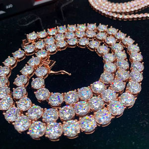 Cadena de eslabones cubanos Miami de 8mm, 6mm, 5mm, 3mm, chapada en oro real de 14K sobre plata de ley, estilo Hip Hop, para hombre, regalo - Product Image 1