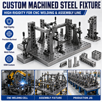 Fixation en acier usinée sur mesure à haute rigidité pour soudage CNC et ligne d'assemblage