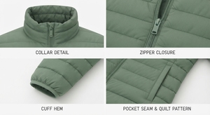 Veste matelassée pour femme à prix bas, nouveau design, manches longues, col montant, en polyester - Product Image 6