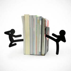 Porte-livres décoratifs en métal noir mat, revêtement poudré, pour la maison et le bureau, au prix le plus bas - Product Image 1