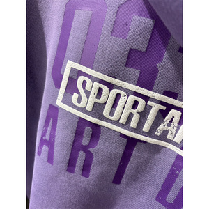 Sweat à capuche décontracté pour homme, personnalisé OEM, en molleton 400 GSM, effet délavé soleil, imprimé en relief, avec strass vieillis et manches longues - Product Image 6