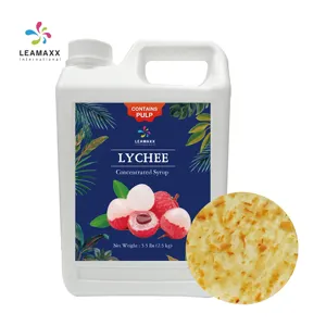 2024 Premium rasa Lychee sirup buah terkonsentrasi dengan pemasok grosir bubur kertas buatan Taiwan