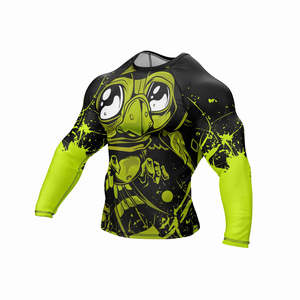 High Quality Adult Men's MMA Rash Guard Compression T-Shirt UPF50+ Full <b>Sleeve</b> Spandex/Polyester 260g Silk Screen Customized - Product Image 4