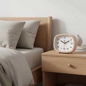 Natural Wood Desktop <b>Clock</b> Elegant Table Decoration - Product Image 3
