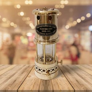 Brass Finish Hanging <b>Mini</b> Protector Oil Lamp Adjustable Wick Coal Miner Safety <b>Lantern</b> Decor - Product Image 4