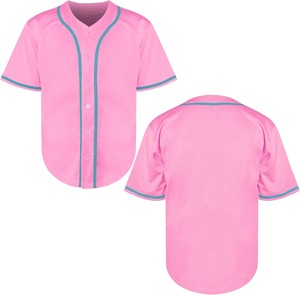 Blank Full Button Baseball Jersey Athletic Knit Breathable Short Sleeve Private Label Quick Dry <b>Vinyl</b> Printing - Product Image 1