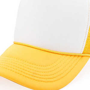 Gorra Trucker de Malla Blanca y Amarilla de Alta Calidad con Logotipo Personalizado, 6 Paneles, Ajustable, Unisex, Casual, para Primavera/Verano - Product Image 5