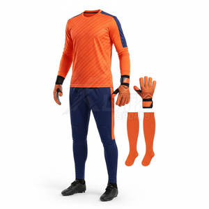 Équipement de football haut de gamme pour gardien de but avec matériau respirant et coutures robustes pour une utilisation sur une saison longue. - Product Image 4