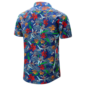เสื้อเชิ้ตแขนสั้นผู้ชายลายพิมพ์ดิจิทัลลายเพสลีย์สไตล์ฮาวาย คอปกพับได้ ระบายอากาศได้ดี เป็นมิตรกับสิ่งแวดล้อม ติดกระดุมเม็ดเดียว - Product Image 3