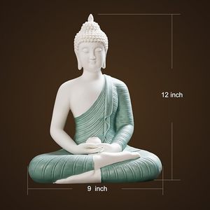 Statue de Bouddha en résine Art Déco, artisanat artistique, décoration d'intérieur pour anniversaire - Product Image 4
