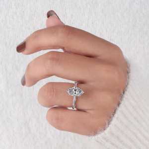 Moissanite 3CT Marquise Cut Diamond Classic Style Solitaire <b>Ring</b> Original 925 Silver Wedding Party Jewelry for Best Friend - Product Image 1