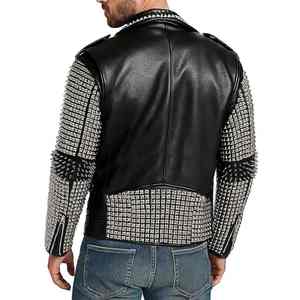 เสื้อแจ็คเก็ตหนังผู้ชายแบบเรียบหรูสำหรับใส่ลำลอง เสื้อแจ็คเก็ตหนังผู้ชายสำหรับฤดูหนาว เสื้อแจ็คเก็ตหนังผู้ชายสำหรับวันอากาศหนาว - Product Image 6