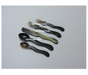 Cuillère en corne de bonne qualité avec couleur naturelle, cuillère à dîner de qualité supérieure à prix raisonnable, cuillère en corne en promotion - Product Image 5