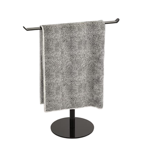 Porte-serviettes autoportant élégant en laiton à 3 barres, finition antique, design moderne pour salle de bain, support fixe pour serviettes de bain - Product Image 4