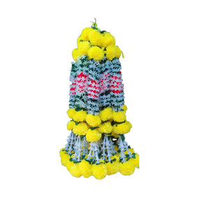 Guirnaldas Colgantes de Pared de Flores Artificiales de Genda Phool, Marigold y Tuberose, Clásicas, Elegantes, Vintage, de Lujo, para Decoración del Hogar, Bodas y Festivales - Product Image 1