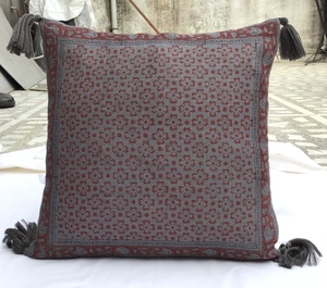 Wholesale Handmade 100% <b>Linen</b> <b>Cushion</b> <b>Cover</b> Hand-block printed <b>Linen</b> <b>cushion</b> <b>cover</b> - Product Image 2