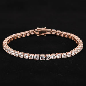 Bracelet tennis en argent sterling 925 avec diamants de laboratoire, design personnalisé, bijoux élégants et luxueux, nouvelle collection pour femmes - Product Image 5