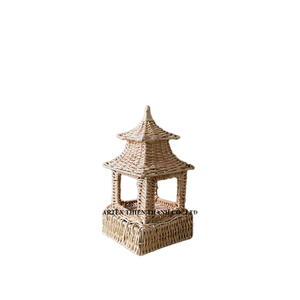 Best Selling Handwoven <b>Rattan</b> Pagoda Home Decor Ornament Natural Wicker Decoration OEM Supplier - Product Image 1