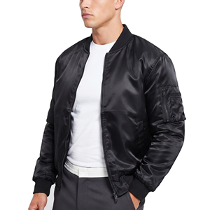 Blouson aviateur en nylon premium pour homme, veste légère, blousons aviateur pour homme, col rond, fermeture éclair, blouson aviateur MA1 pour homme - Product Image 6