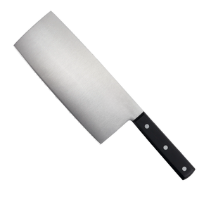 Couteaux de chef professionnels en acier inoxydable, lame large rectangulaire avec manche à triple rivet noir pour couper la viande et les légumes - Product Image 2