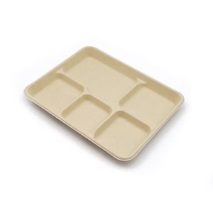 Premium <b>Pulp</b> Moulded Disposable 5 Inch Square Serving Tray Eco Friendly Biodegradable Modern Luxury Food Tray for Party - Product Image 6