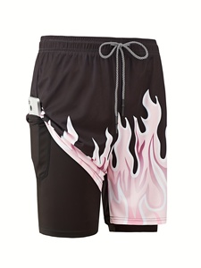 Pantalones Cortos Deportivos de Cintura Alta para Hombre, Casuales, para Correr, Trotar, Hacer Ejercicio, Entrenamiento, Ropa Deportiva Urbana - Product Image 2