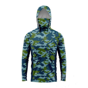 Sudadera con Capucha para Hombre, Talla Grande, Estampado Rojo, Manga Larga, Protección Solar UPF 50, Impermeable, para Pesca, Actividades al Aire Libre, Anti-UV - Product Image 6