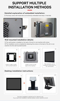 Computadora Industrial Integrada con Pantalla Táctil LCD de 7/8/10.1/13.3 Pulgadas, Montaje en Pared, Sistema Android, Puerto USB, CPU J4125 I3 I5 I7 MeetNeng