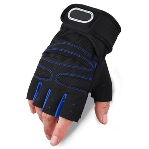 No-slip Polyester Padded Palm Protection Shockproof Breathable Adjustable for Closure Unisex Half Finger <b>Gloves</b> for Cycling - Product Image 2