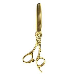 Chapado en oro caliente peluquero tijeras de peluquería diseño personalizado hermoso impreso peluquero tijeras de corte de pelo - Product Image 5