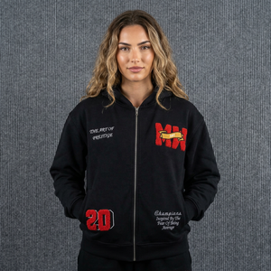 Sweat-shirt à capuche zippé noir pour homme, 100% coton, hiver, avec patch brodé, veste à capuche décontractée, streetwear, ODM - Product Image 1