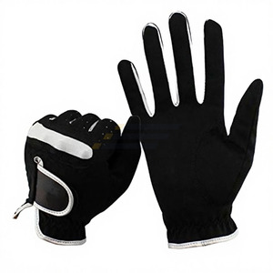 Gants de golf en cuir véritable bleus, très demandés, en fibres douces, respirants, légers, anti-UV, antidérapants, pour homme (main gauche/droite) - Product Image 2