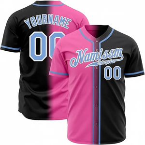 Maillot de baseball respirant pour homme, style hip-hop streetwear, avec manches courtes numériques, service OEM - Product Image 4
