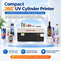 Mesin Cetak Silinder UV Konis 360 Rotary untuk Botol dan Tumbler dengan Tinta Putih dan Pernis YONGYUAN S360