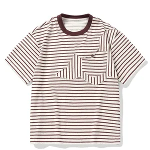 Camiseta de Manga Corta para Hombre, Cuello Redondo, con Bolsillo, Tejido de Punto, Corte Casual, Ajuste Regular, Deportiva, de Secado Rápido, Poliéster/Algodón - Product Image 1