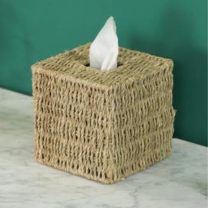 Seagrass tissue box Handmade Storage <b>Basket</b> Wholesale eco-friendly Made in Vietnam - Product Image 2
