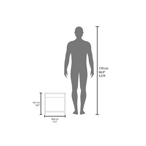 Comodino Bianco con Vano Portaoggetti Aperto - Product Image 6