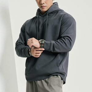 Sweat à capuche d'hiver personnalisé de haute qualité, en molleton épais 330 g/m² polyester/coton, coupe ample, pour hommes, grandes tailles, décontracté - Product Image 1