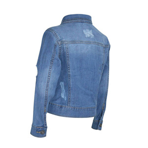 Pink Washed Distressed Frayed-Collar Loose Denim Jacket Streetwear Women's Long Sleeve Denim Jeans Jacket Men/Women Vintage - Product Image 6