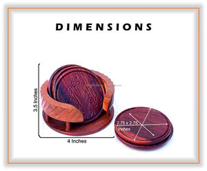 Sous-verres en bois de haute qualité avec support Table napperon décoratif sous-verres en gros ensemble pour hôtel et restaurants - Product Image 3