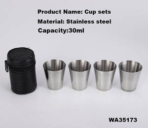 Funda de Cuero para Vasos de Chupito Imra Impex, Portátil, para Viajes, Whisky, Vodka, Vino, Camping, Color Personalizado - Product Image 2