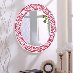 Customized Modern Luxurious Handcrafted Natural Wood Bone Inlay <b>Mirror</b> <b>Frame</b> with Eco-Friendly Design for Home Hotel Decoration - Product Image 6