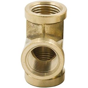 Conexión de latón para tubería, T de latón forjado, 1/8" NPT hembra x 1/8" NPT hembra x 1/8" NPT hembra - Product Image 4