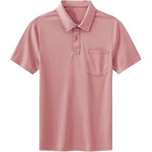 Polo de golf personnalisé en polyester et coton, respirant, à manches courtes, coupe classique avec poche avant, design personnalisé - Product Image 5